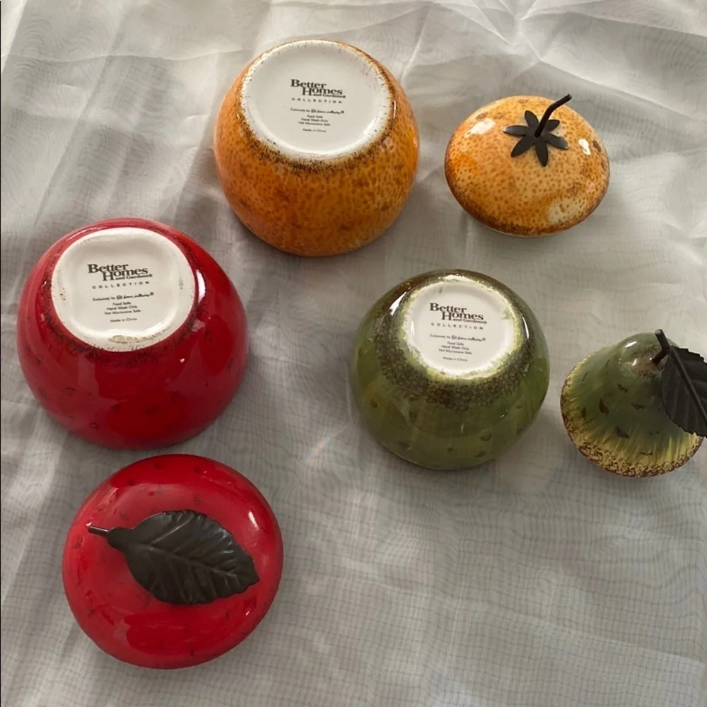 Better Homes and Gardens Fruit-Shaped Storage Containers - Red, Orange, …